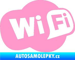 Samolepka Wifi 002 světle růžová