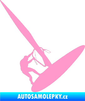 Samolepka Windsurfing 002 pravá světle růžová