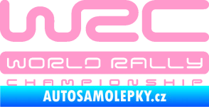 Samolepka WRC -  World Rally Championship světle růžová