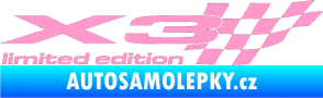 Samolepka X3 limited edition pravá světle růžová