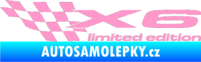 Samolepka X6 limited edition levá světle růžová