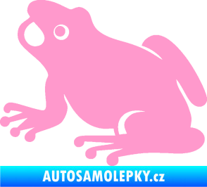 Samolepka Žába 007 levá světle růžová