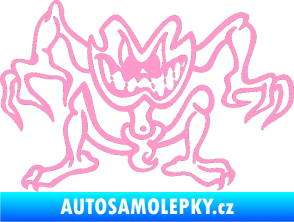 Samolepka Žabák levá světle růžová