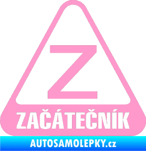 Samolepka Začátečník světle růžová