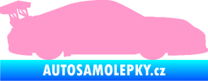 Samolepka Závodní auto 001 pravá světle růžová