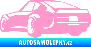 Samolepka Závodní auto 009 levá světle růžová