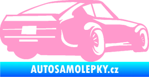 Samolepka Závodní auto 009 pravá světle růžová