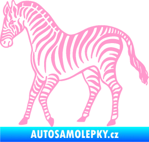 Samolepka Zebra 002 levá světle růžová