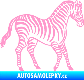 Samolepka Zebra 002 pravá světle růžová