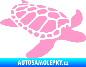 Samolepka Želva 001 pravá světle růžová