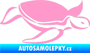 Samolepka Želva 002 pravá světle růžová