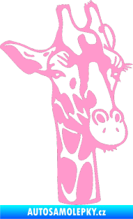 Samolepka Žirafa 001 pravá světle růžová