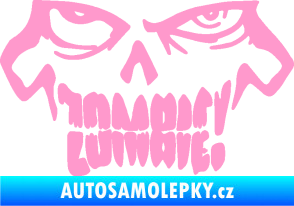 Samolepka Zombie 003 světle růžová