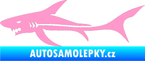 Samolepka Žralok 006 levá světle růžová