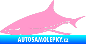 Samolepka Žralok 008 levá světle růžová