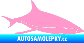 Samolepka Žralok 008 pravá světle růžová