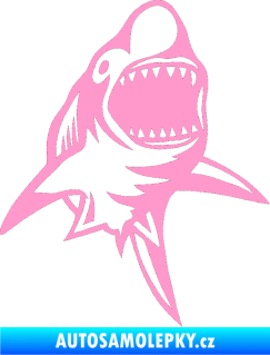 Samolepka Žralok 011 pravá světle růžová