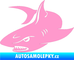 Samolepka Žralok 012 levá světle růžová