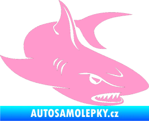 Samolepka Žralok 012 pravá světle růžová