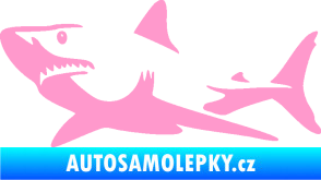 Samolepka Žralok 015 levá světle růžová