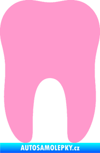 Samolepka Zub 001 stolička světle růžová
