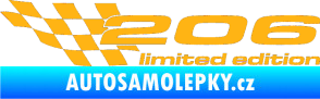 Samolepka 206 limited edition levá světle oranžová