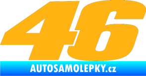 Samolepka 46 Valentino Rossi jednobarevná světle oranžová