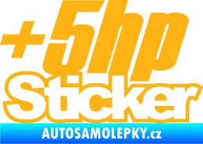 Samolepka + 5hp sticker 001 světle oranžová