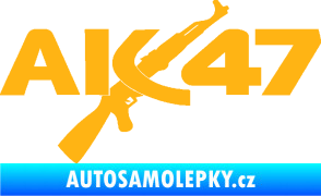 Samolepka AK 47 světle oranžová