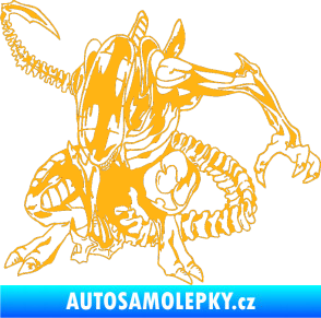 Samolepka Alien 002 levá světle oranžová