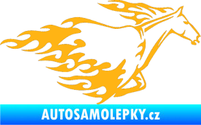Samolepka Animal flames 003 pravá kůň světle oranžová