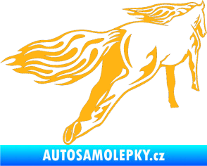 Samolepka Animal flames 009 pravá kůň světle oranžová