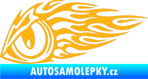 Samolepka Animal flames 016 levá zvířecí oko světle oranžová