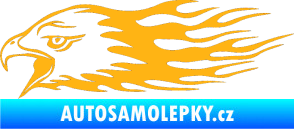 Samolepka Animal flames 023 levá orel světle oranžová