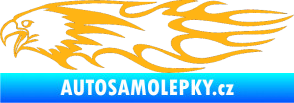 Samolepka Animal flames 026 levá orel světle oranžová