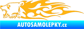 Samolepka Animal flames 027 levá  medvěd světle oranžová