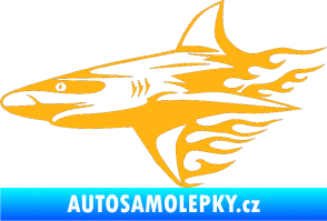 Samolepka Animal flames 031 levá žralok světle oranžová