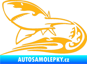 Samolepka Animal flames 041 levá žralok světle oranžová