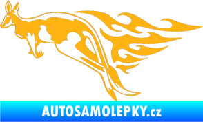 Samolepka Animal flames 044 levá klokan světle oranžová
