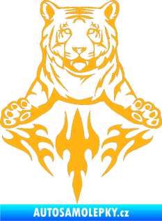 Samolepka Animal flames 045 levá tygr světle oranžová