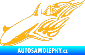 Samolepka Animal flames 048 levá žralok světle oranžová
