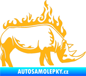 Samolepka Animal flames 049 pravá nosorožec světle oranžová