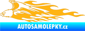 Samolepka Animal flames 052 levá orel světle oranžová
