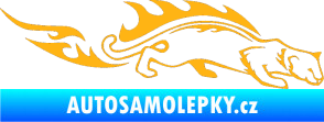 Samolepka Animal flames 056 pravá puma světle oranžová