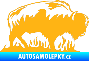 Samolepka Animal flames 071 pravá býk světle oranžová