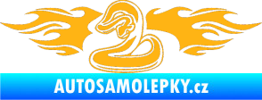 Samolepka Animal flames 072 levá had světle oranžová
