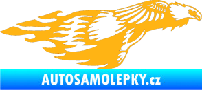 Samolepka Animal flames 076 pravá orel světle oranžová