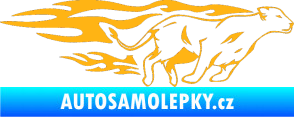Samolepka Animal flames 084 pravá lvice světle oranžová
