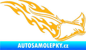 Samolepka Animal flames 093 pravá rejnok světle oranžová