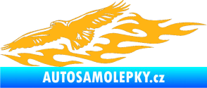 Samolepka Animal flames 097 levá orel světle oranžová